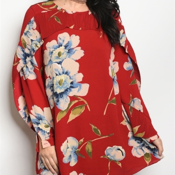 CURVY FLORAL PRINT DRESS - Picture 4 of 4